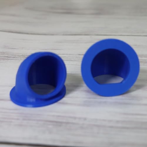 PIAOLGYI 16 Pcs 1.5 Inches Quail Feeder Ports,DIY Automatic Poultry Feeder,No Waste DIY Feed Ports(Blue) - color: Blue