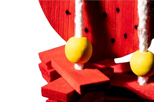 Fruit Conure Shreddable Chew Toys, Hanging Wood Block Bird Cage Toy for Parrots, Parakeets, Cockatiels and Small Birds, Shred Toy for Small Parrots (Red Strawberry) - color: Red Strawberry
