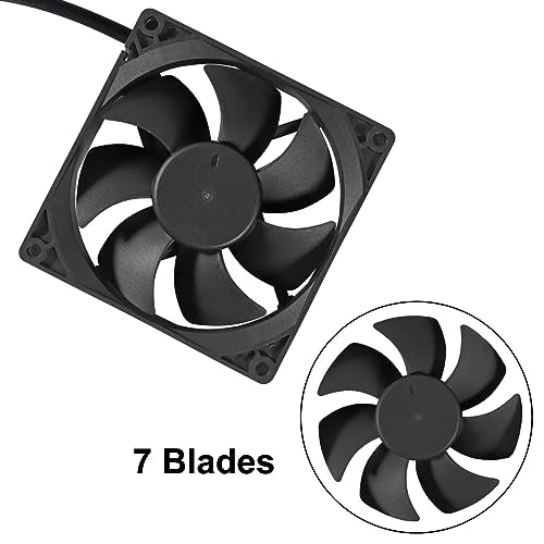 UMLIFE 2Pack AC Power Axial Fan 110V 120V 9025 90mm x 25mm Dual Ball Metal for DIY Ventilation Exhaust Projects Cooling - color: 90x25mm
