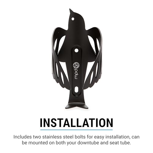 Portland Design Works Water Bottle Cage - Lightweight Water Bottle Holder for Bikes, Sparrow Cage, Black - style: Sparrow Cage - Black