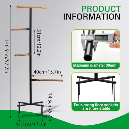 Yohsnor 58 Inch Chicken Perch Sturdy Durable Roosting Bars for Chickens | Multi-Functional Walk-In Coop Run Toy,Wear-Resistant Safe Perch,Resting & Playing Toy for Chickens,All Poultry & Pet Parrots