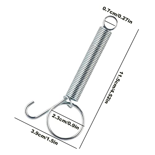 20PCS Spring Latch Hook for Cage Spring Cage Latch Metal Finger Spring Door Hook for Fixing Rabbit Birds Dog Cat Parrot Small Animal (4.52Inch) - size: 4.52Inch