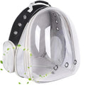 Front Expandable Large Cat Backpack Carrier, Fit up to 20 lbs, Space Capsule Bubble Window Pet Carrier Backpack for Large Fat Cat and Small Puppy - color: Black, size: Gen 1 - Clear Bubble