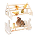 2Set Wooden Chick Perch, Chicken Rocking Roosting Bar, Chicken Perches Roosting Bar for Chicks, Birds, Parrots