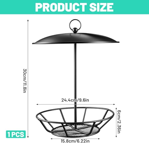 1 Pack Cylinder Bird Feeder, S-6-2 Seed Cake Bird Feeder Holder, Metal Suet Cake Holder, Backyard Wild Birdfeeding Birds Feeders for Outdoors Garden