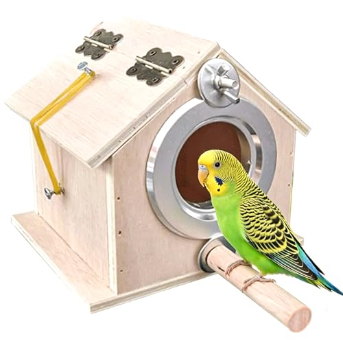 kathson Parakeet Nesting Box,Bird Nest House,Parrots Breeding Mating Hut,Cockatiel Nesting Box for Budgie,Lovebirds,Conure,Canary,Finch and Small Medium Birds,L