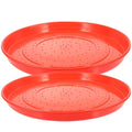 2 Pcs Poultry Feeding Tray and Water Feeder Plate Plastic Chick Feeder Pads for Chicken Coop Farm Use 310Mm Diameter Round Non-Toxic Plastic