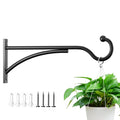 saffruff 11 Inch Heavy-Duty Metal Plant Hanger Hooks, Outdoor, Matte Black | 30 lb capacity | For bird feeders, flower baskets, wind chimes, lanterns| Black | outdoor | Wall-mounted | Heavy Duty - size: 11 in, 1 pk