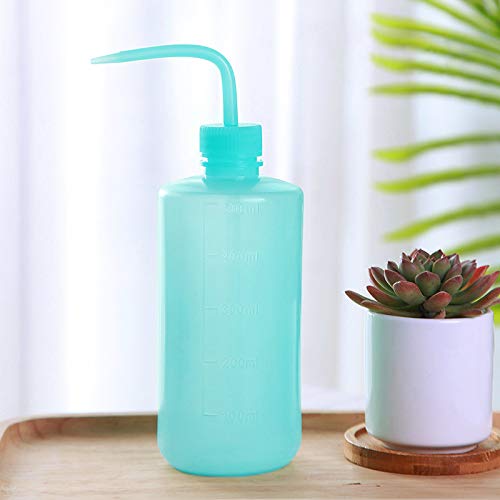 Squeeze Bottles Succulent Watering Bottle 500ml Blue Water Squirt Irrigation Bottle Squeeze Sprinkling Can Plastic Wash Plant Bottle 2pc - color: Blue