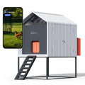 Smart Coop with Base – Weatherproof, Predator-Proof Chicken Coop with Dual Smart Cameras, Automatic Door, Solar Optional for 4-6 Chickens - size: 31.0"L x 30.0"W x 40.0"H