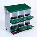 Chicken Nesting Boxes, Heavy-Duty 8-Compartment Metal Chicken Nesting Box – Removable Tray, Ventilation Holes, Easy Egg Collection, Rustproof Galvanized Steel - Green - 6 - Slot - color: Green, size: 6 - Slot