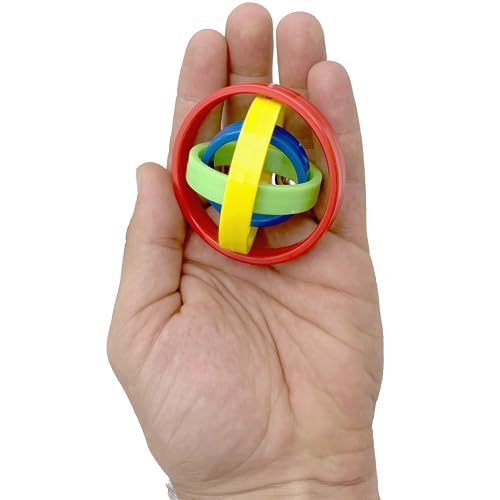 by M&M 2082 Pk4 Foot Gyro - Interactive Plastic Bird Foot Toys, Turning Twisting Fun, Bright Bird Pleasing Colors, Small Pets Cockatiel Budgie Conure