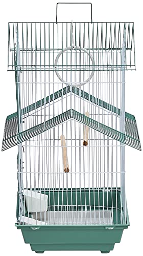 Prevue Hendryx SP1720-4 Shanghai Parakeet Cage, Green and White - color: Green
