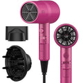 AINA Diffuser Hair Dryer Full-Featured Blow Dryer 110V/1600W(Neon Pink) | 3 Heat/2 Speed;Cold shut button;Lightweight;Compact Size;High Temp;Low Airflow;Same Results;Less Expense - color: Neon Pink, size: 3 Piece