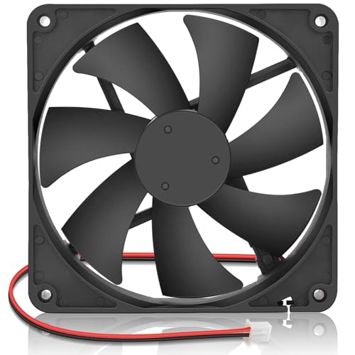 GDSTIME 24V 140mm x 25mm Fan 2 Pin, 140x140x25mm Brushless DC Cooling Fans | for PC Case, Power Supply, 3D Printer Motherboard Cooling - size: 140x25mm