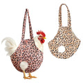 2 Pack Chicken Carrier Machine Washable Poultry Sling Bag | Gentle secure restraint for hens/roosters. Easy one-hand catch & carry. Ideal for medication, transport & daily coop care. - color: Leopard