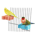 2Pcs Bird Beak Grinding Stone Perch Parrot Calcium Chewing Claw Trimmer Toy | Bird Cage Natural Volcanic Rock Mineral Platform Stand, Chinchillas Rabbits Lava Blocks Chews for Teeth, Small Medium Parrots