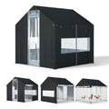 Outdoors Chicken Coop Cover 6.6x6.6x6.6ft All-Weather （Covers Only） | Premium 600D Oxford Fabric – Waterproof, Snowproof & UV-Resistant Outdoor Chicken Coop Protection - size: 79.0"L x 79.0"W x 79.0"H