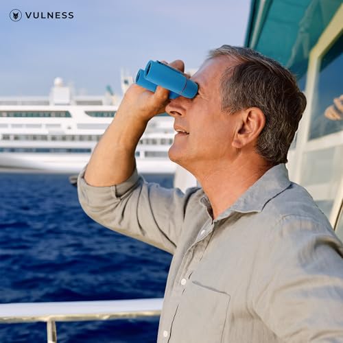 VULNESS Binoculars for Adults, Small Mini Travel Essentials, 8X21, Blue | Compact Binoculars for Camping, Cruise Ship, Hiking Gear, Bird Watching, Norwegian, Alaska, Costa Rica, Must Haves, Gifts - color: Blue