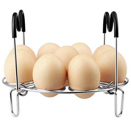 Egg Steamer Rack Trivet with Heat Resistant Handles for Instant Pot Accessories 5,6,8 Quart & Pressure Cooker, Stainless Steel - color: Egg rack