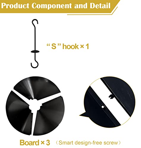 Queension Squirrel Baffle Wrap Guard Around Protects Hanging Bird Feeders for Outdoor Shepherd’s Hook, Save Bird Houses from Squirrels, Raccoons, and Rodents - Hang Mount 19 Inch 1pcs - style: Hanging Mount