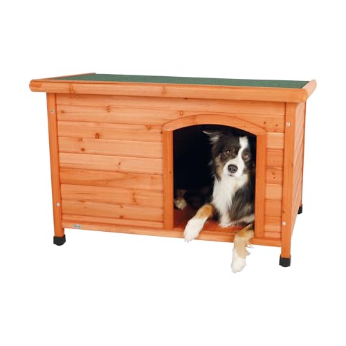 TRIXIE Pet Products Dog Club House, Large,Glazed Pine,40.75x26.75x28.25 Inch (Pack of 1),39552 - color: Brown, size: Medium