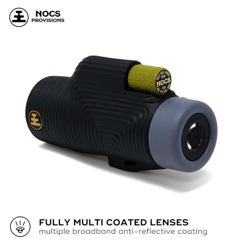 Nocs Provisions Zoom Tube 8x32 Monocular, Bird Watching & Backpacking | 8X Magnification Telescope, Bak4 Prism, Wide Field of View for Wildlife Viewing - color: Tourmaline Black