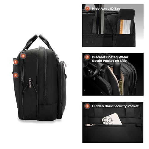 Briggs & Riley @work Large Expandable Briefcase Bag, Black - color: Black, size: Large Expandable Brief
