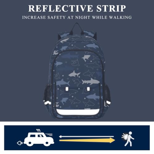 Kids Backpack Elementary Middle School Bags for Boys Girls | Travel, Daypack, Lightweight, Waterproof, with Reflective Strip - color: Multi 17