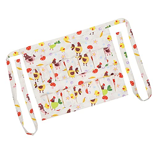 Jeanoko Eggs Collecting Apron Durable Cotton Twill Multiple Pockets for Egg Gathering and Holding Suitable for Farms and Kitchens (Large)