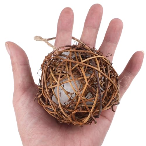 Toddmomy 2Pcs Bird Nest Material Balls Hanging Bird Nesting Material for Outdoor Wild Birds Hummingbird Nesting House for Outside 3.14In Garden Watching