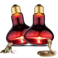 Reptile Heat Lamp Bulb, 100W Infrared Heat Light Bulbs, Red Basking Spot Lightbulb for Snake, Tortoise, Bearded Dragon, Lizard, Chicks, Turtle, Chickens, Pets - 2 Pack - size: Red