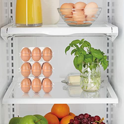 DAJAVE 100 Pack Plastic Egg Cartons Bulk, 2x3 Egg Holders Style Holds up for 6 Eggs, Half Dozen Egg Carton for Family, Pasture, Farm Markets Display(Medium)
