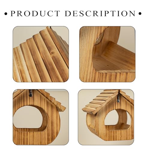 BalterFF Bird Feeders for Outdoors,Wooden Unique Seed Sunflower Food Feeder Blue Cardinal Finch Backyard Platform Balcony Gazebo Tree Fence Wall Mount Effortless Holder Automatic Buddy