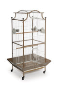 Prevue Pet Products Pagoda Cockatiel Cage with Seed Guards - Cocoa & Cream | Tall Powder-Coated Steel Bird Cage with Rolling Stand and Perches, Ideal for Cockatiels and Medium Sized Birds