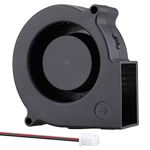 Wathai DC Centrifugal Fan 12V 75mm Brushless Cooling Blower Fan 3 inch 7530 | Small 12 volt snail squirrel cage turbo ventilator unit provides low db quiet exhaust airflow for car audio amp, PC & BBQ - style: 12V 2Pin