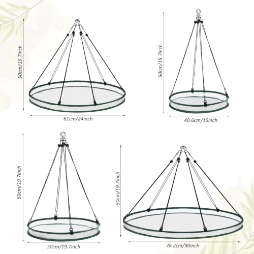 FoldTier 1 Pieces Universal Wild Bird Seed Catcher Hanging Hoop Platform Bird Seed Catcher Tray for Hummingbird Feeders Bee Feeder Outdoor Garden Accessories (16 Inch) - size: 16 Inch