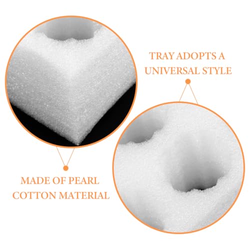 PRETYZOOM 30-Cell Egg Storage Holder Carton Organizer with Shock Absorbing Epe Material for Bulk Egg Packaging and Safe Transport 11.81X9.84X2.28In