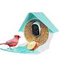 Smart Bird Feeder Camera with Solar Panel - AI Identifies Bird Species, Auto Captures Videos & App Notifications, Includes 32GB SD Card - color: Light Blue, size: Basic