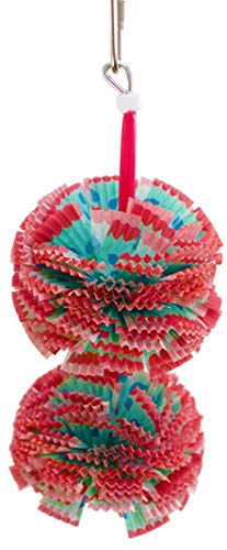 Bonka Bird Toys 1065 Duo Paper Puff 8" High by 3" Wide Small Parrot Chew Cage Toy, Cockatiel, Parakeet, Lories, and Similar Sized Birds