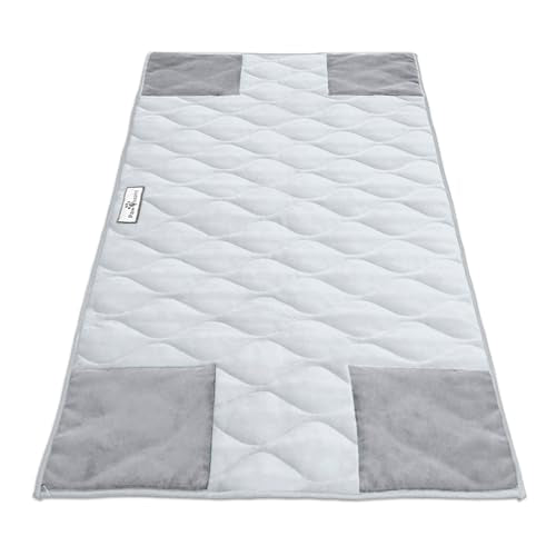 Paw Inspired PopCorner Guinea Pig Cage Liners | Washable Fleece Bedding or Pet Bed Mat for Small Animals | Super Absorbent Pee Pad with Reinforced Corners and Waterproof Bottom (Midwest, Light Gray) | Reinforced Corners, Super Absorbent Mat, Bedding, Wate