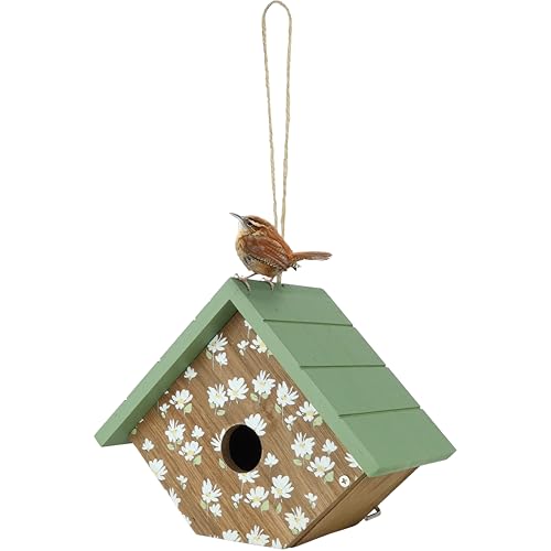 Wild Wings Decorative Wren House Springwood Daisy, Green - style: Springwood Daisy