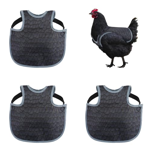 Chicken Saddles for hens, Chicken Hen Mating Saddle | Chicken Apron Back Protector for Hens With Adjustable Strap - color: Black