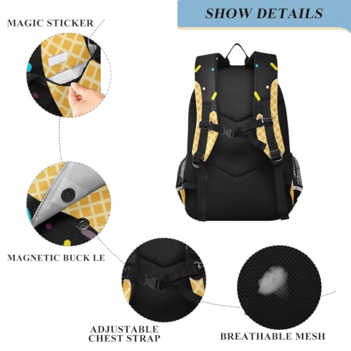Kids Backpack Elementary Middle School Bags for Boys Girls | Travel, Daypack, Lightweight, Waterproof, with Reflective Strip - color: Multi 1