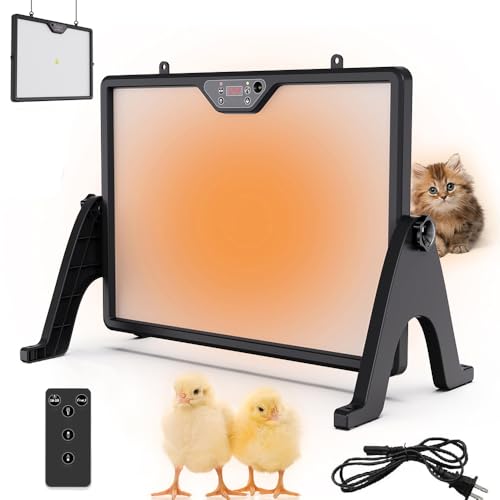 Upgraded Chick Heating Plate with Adjustable Height & Angle, Thermostatic Control Chick Warmer Pad for Enclosed Indoor Space – Ideal for Chicks, Ducklings, Quail, and Birds