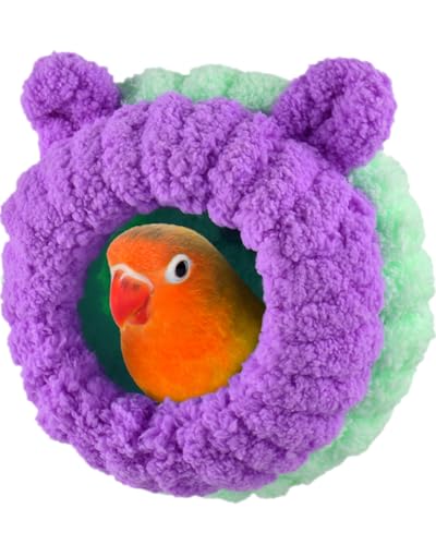KATUMO Bird Nest, Conure Breeding Bed Parrotlet Snuggle Bed Lovebird Nest for Conure, Lovebird, Canary, Finch, Hamster (Less Than 5 inches Long) - size: S (Lilac)