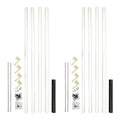 Heath Telescoping Martin House & Gourds Poles, White, 2 Pack