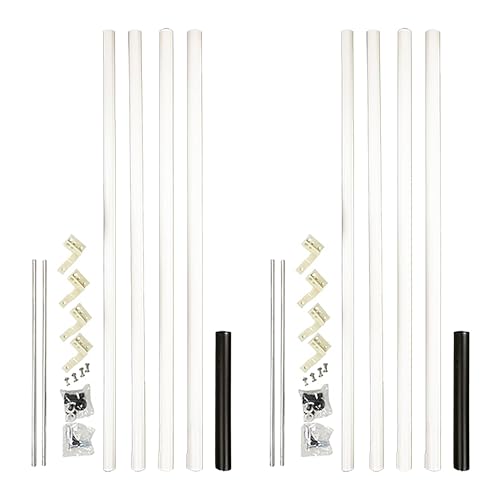 Heath Telescoping Martin House & Gourds Poles, White, 2 Pack