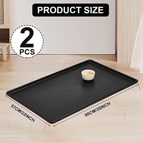 2 Pcs 36" Dog Crate Tray Replacement Dog Crate Pan Kennel Bottom Tray Replacement Plastic Bottom Pan Easy to Clean, Easy to Assemble, Ideal for Potty Training-Perfect for Pet Crates, Black - size: 36"