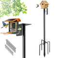 102 inch Tall Bird Feeder Pole, Heavy Duty Bluebird House Pole for Outdoors | 1 inch Adjustable Bird Feeder Stand for Backyard Garden Wild Bird Watching, Metal Mounting Post Kit with 5 Prongs Base - size: 102" (1 Pack)